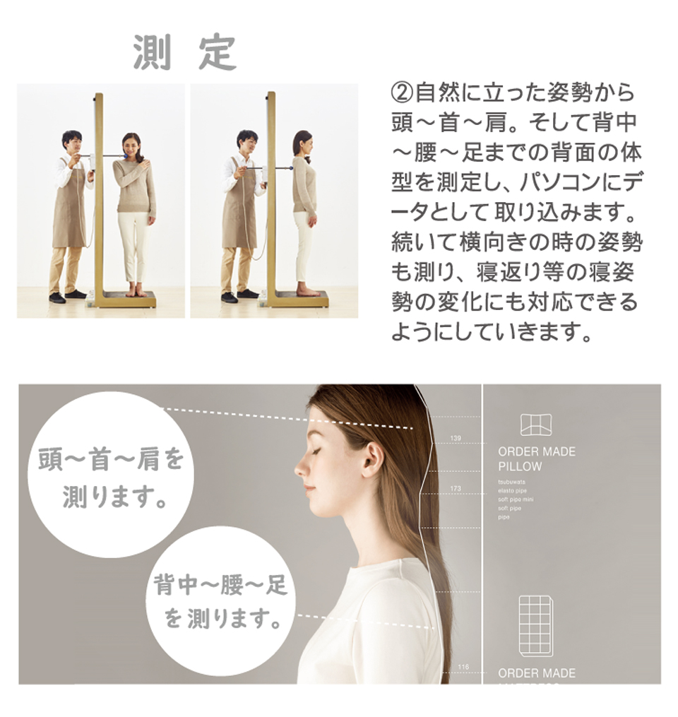 枕の測定