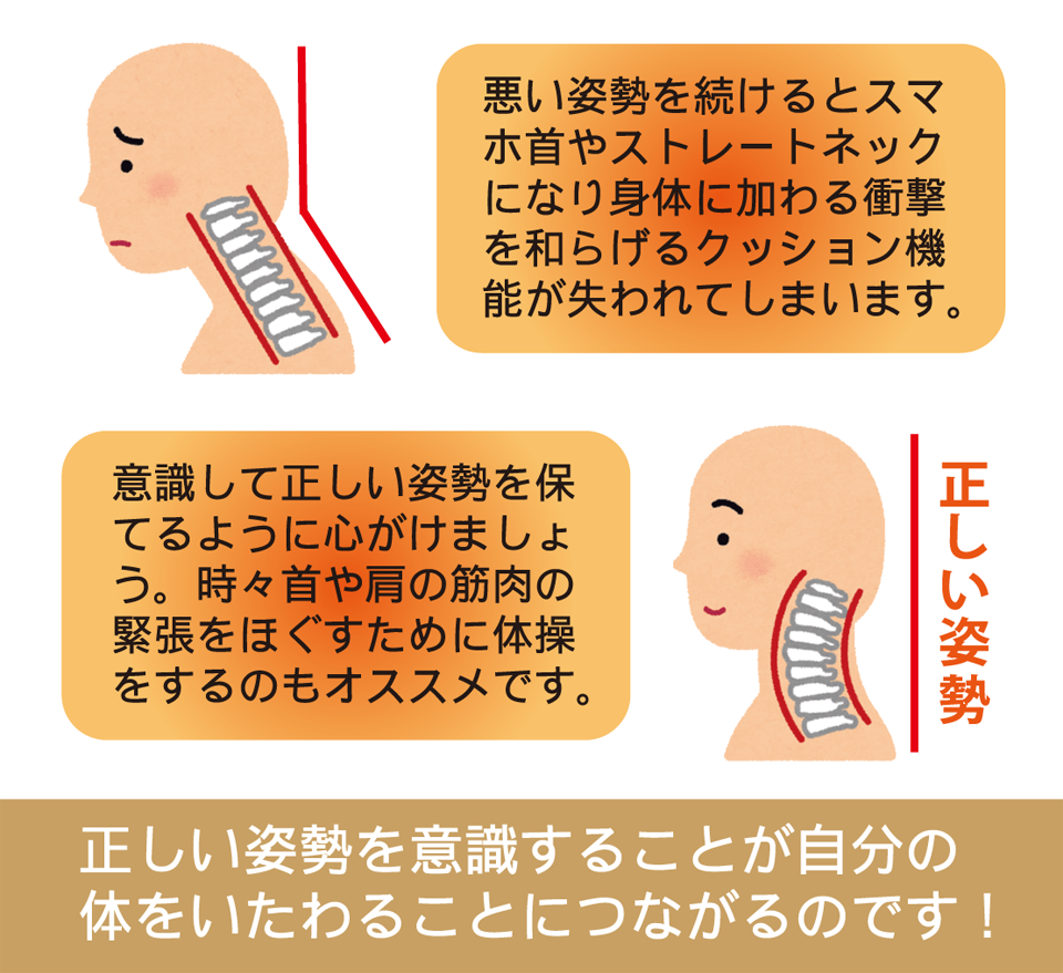 正しい姿勢が大切