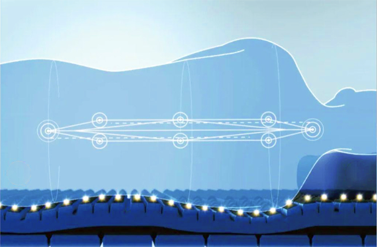 エアーSXは、寝返りが打ちやすい構造なので、横向き寝にも対応します。