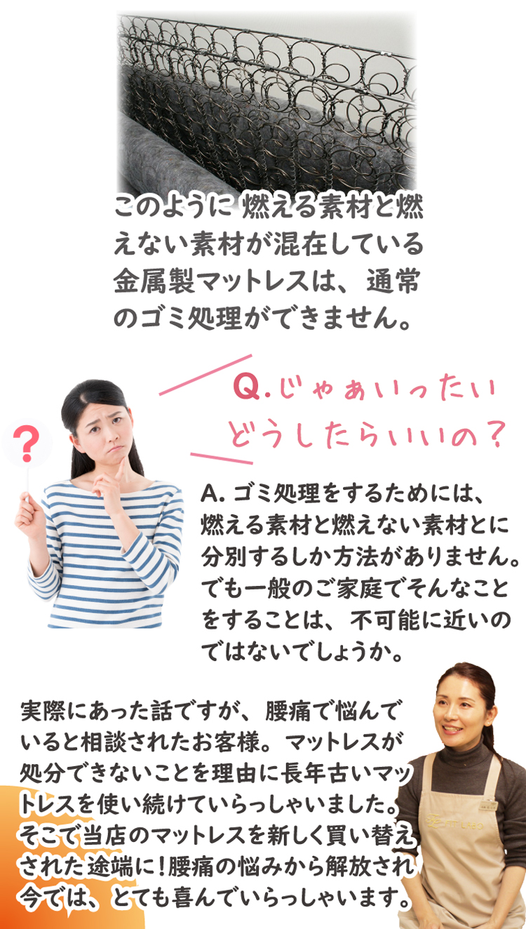 金属製のスプリングマットレスの欠点