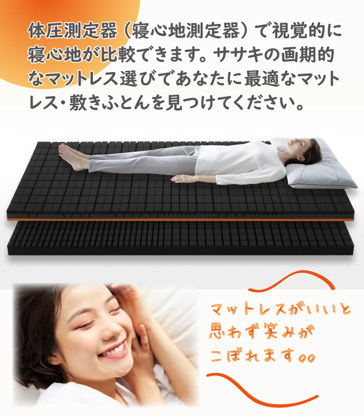 体圧測定器で寝心地を可視化
