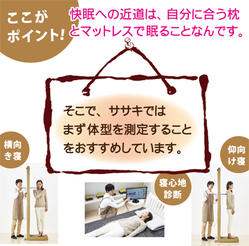快眠のポイントは自分に合った枕とマットレスで眠ること